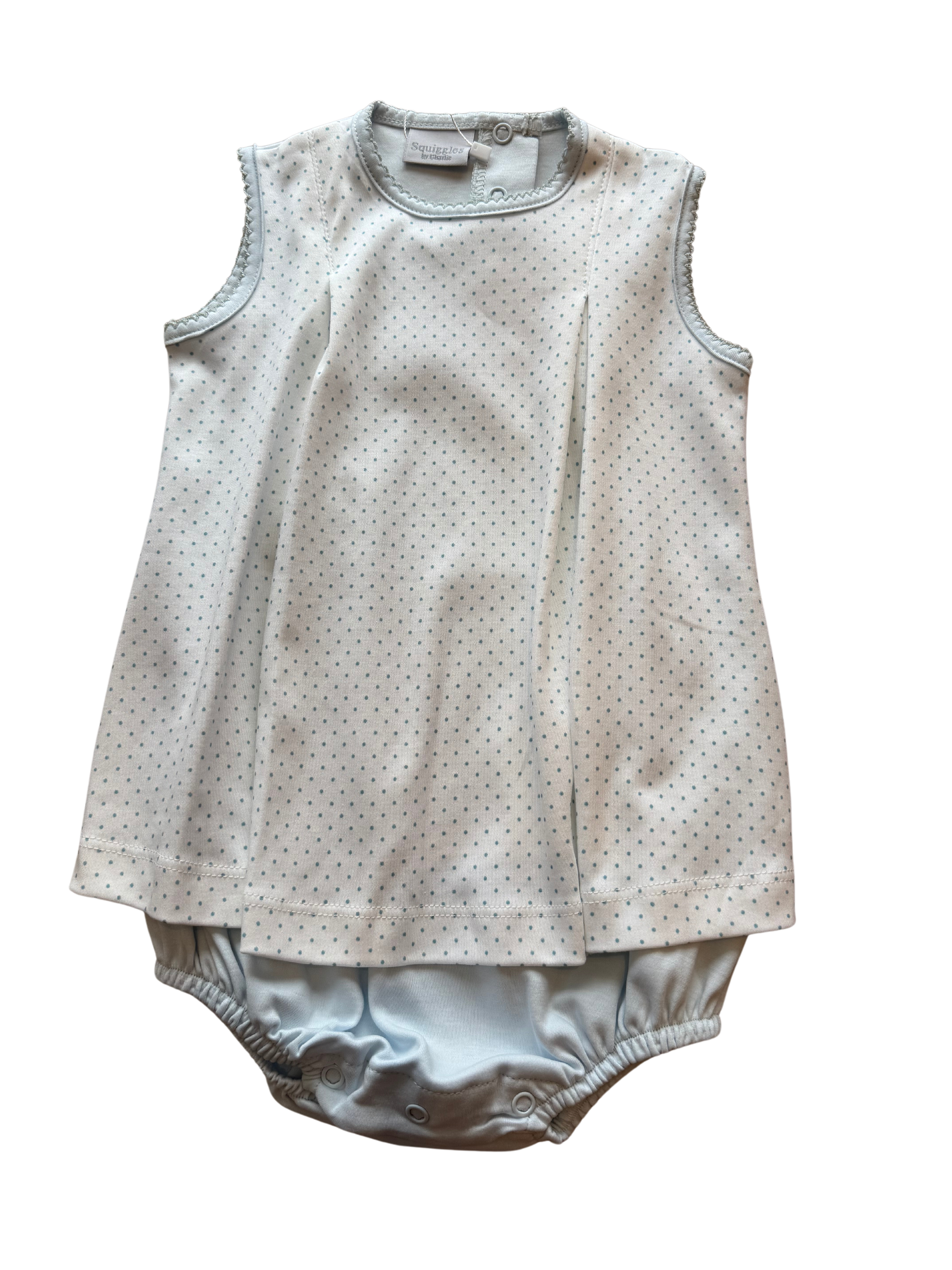 Blue Dot Dressy Romper (Infant)