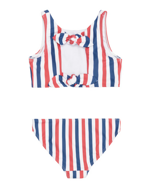 *PRE-ORDER* Surfrider Stripe Double Bow Knit Tie Bikini (Toddler)