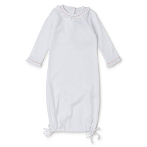 Georgia Gown-Light Pink & White