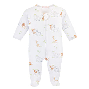 Safari Adventure Printed Zipped Footie (Baby)