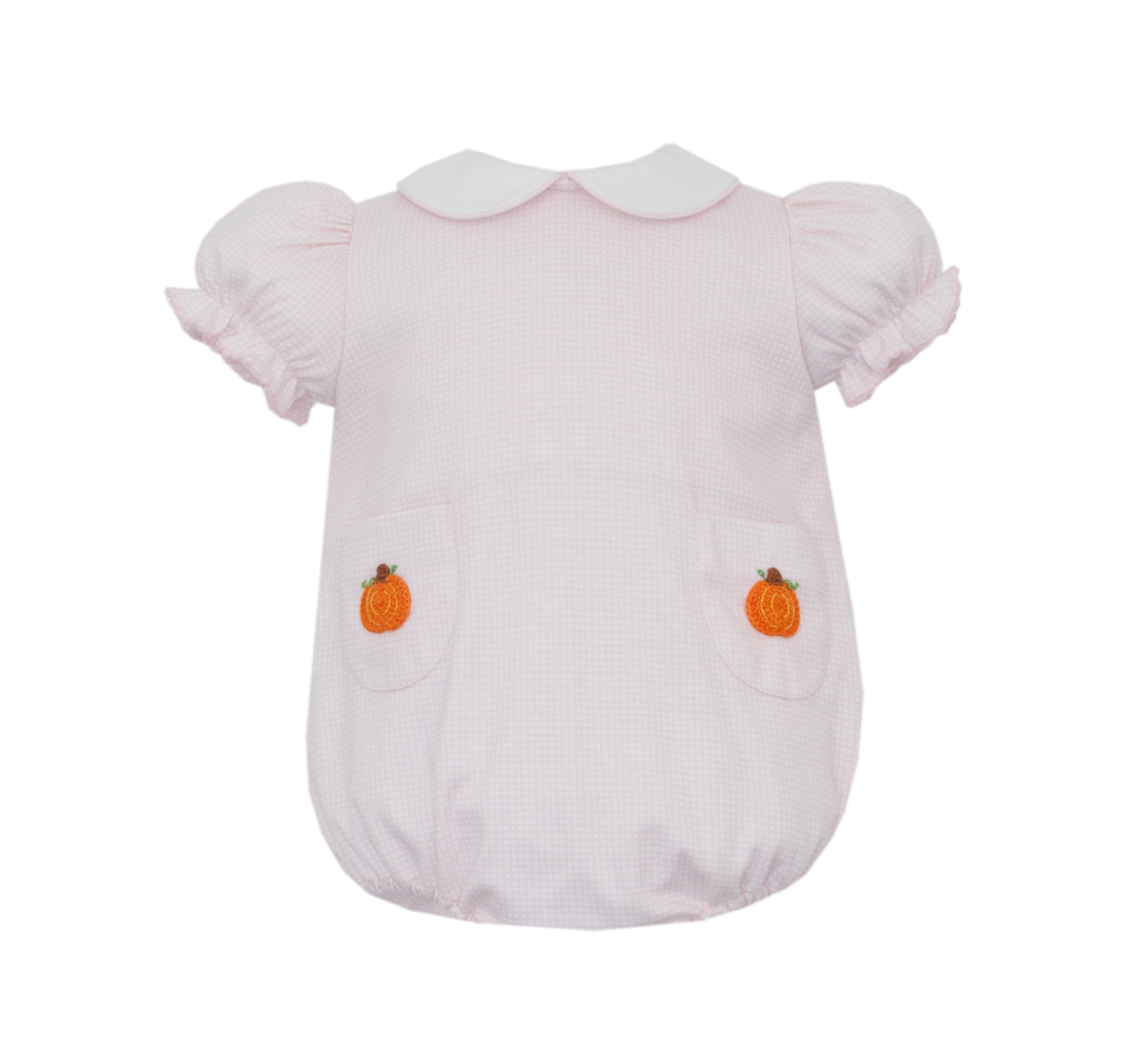 Pink Check Knit Pumpkin SS Bubble