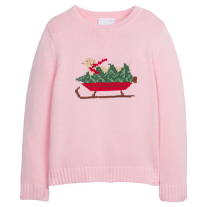 Christmas Intarsia Sweater-Pink Lab (Toddler)