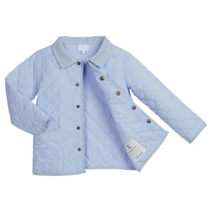 Classic Quilted Jacket-Olive & Light Blue (Toddler)