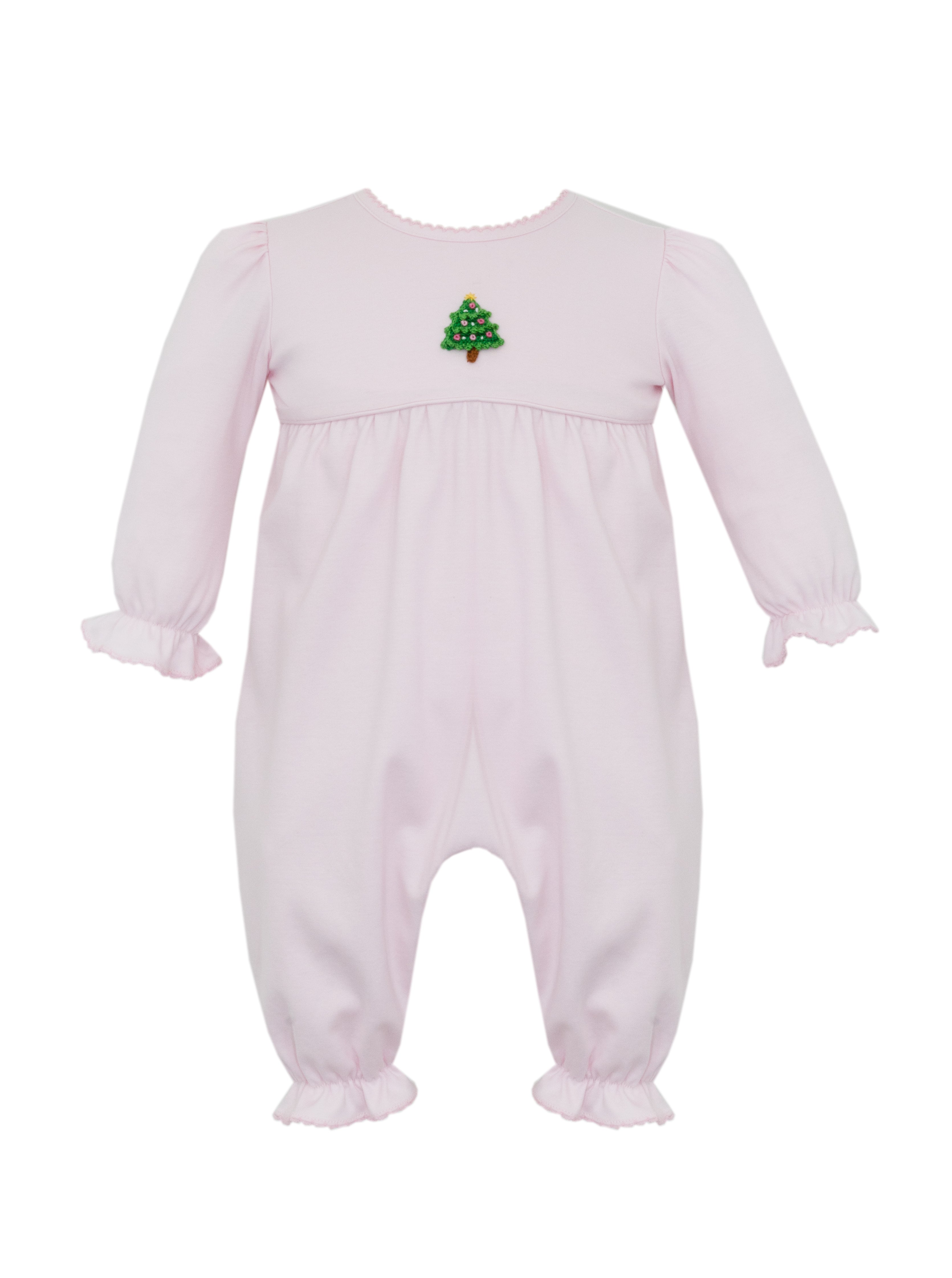Pink Christmas Tree Long Romper (Baby)