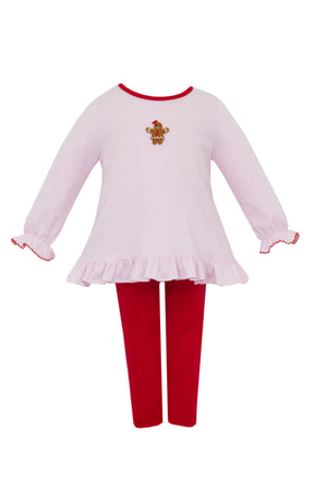 Pink Stripe Gingerbread Tunic Set