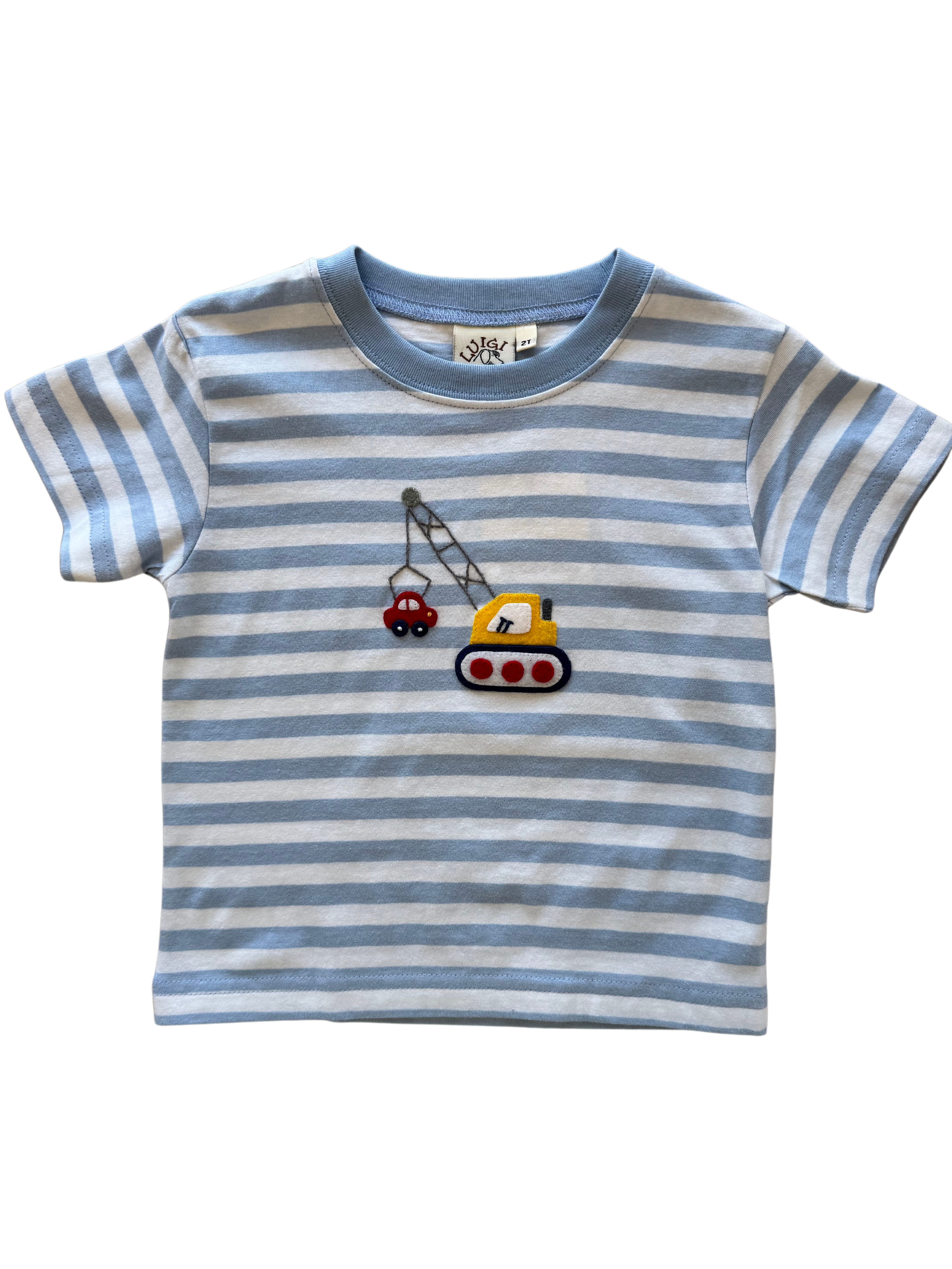 Sky Blue Stripe Crane Top (Kid)