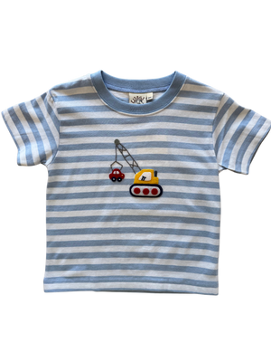 Sky Blue Stripe Crane Top (Kid)