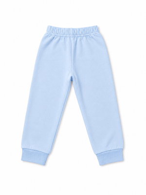 Sky Blue Fleece Solid Sweatpant