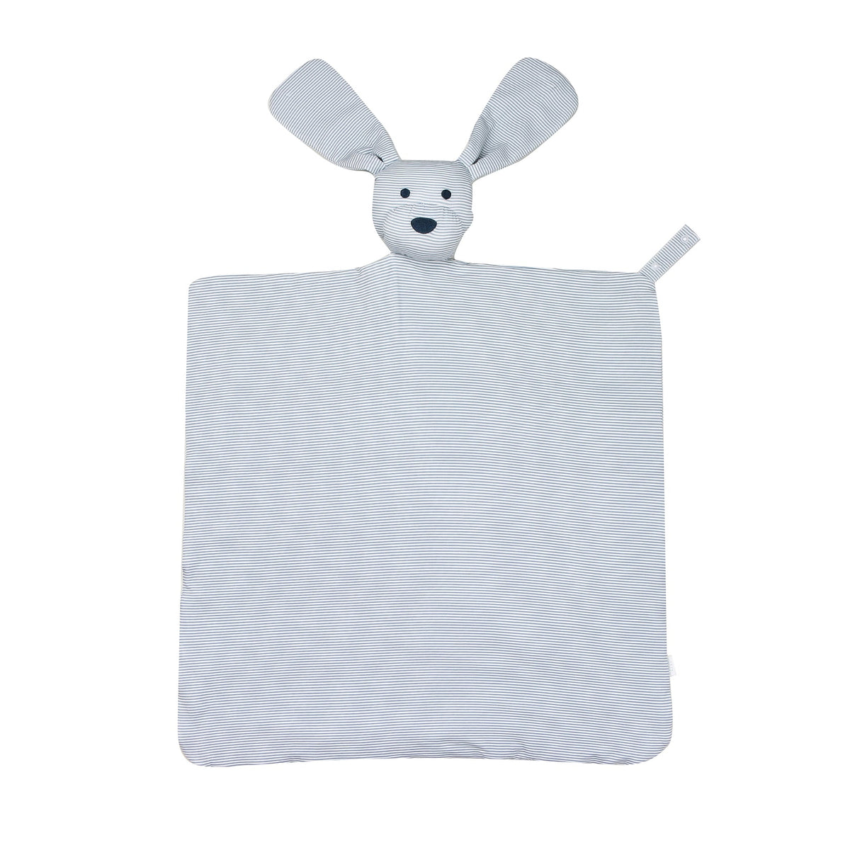 Dusty Blue Mini Stripe Dog Lovey Blanket