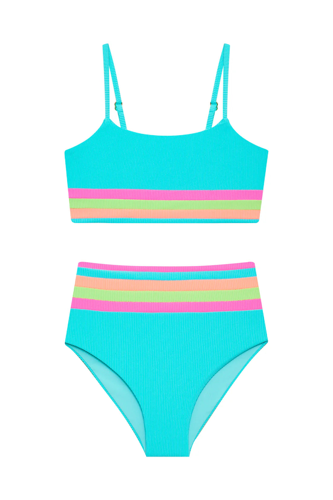 Little Millie/Mae Hibiscus Cove Colorblock Set