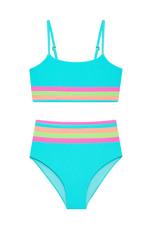 Little Millie/Mae Hibiscus Cove Colorblock Set