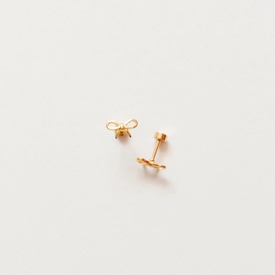 Gold Bow Earrings
