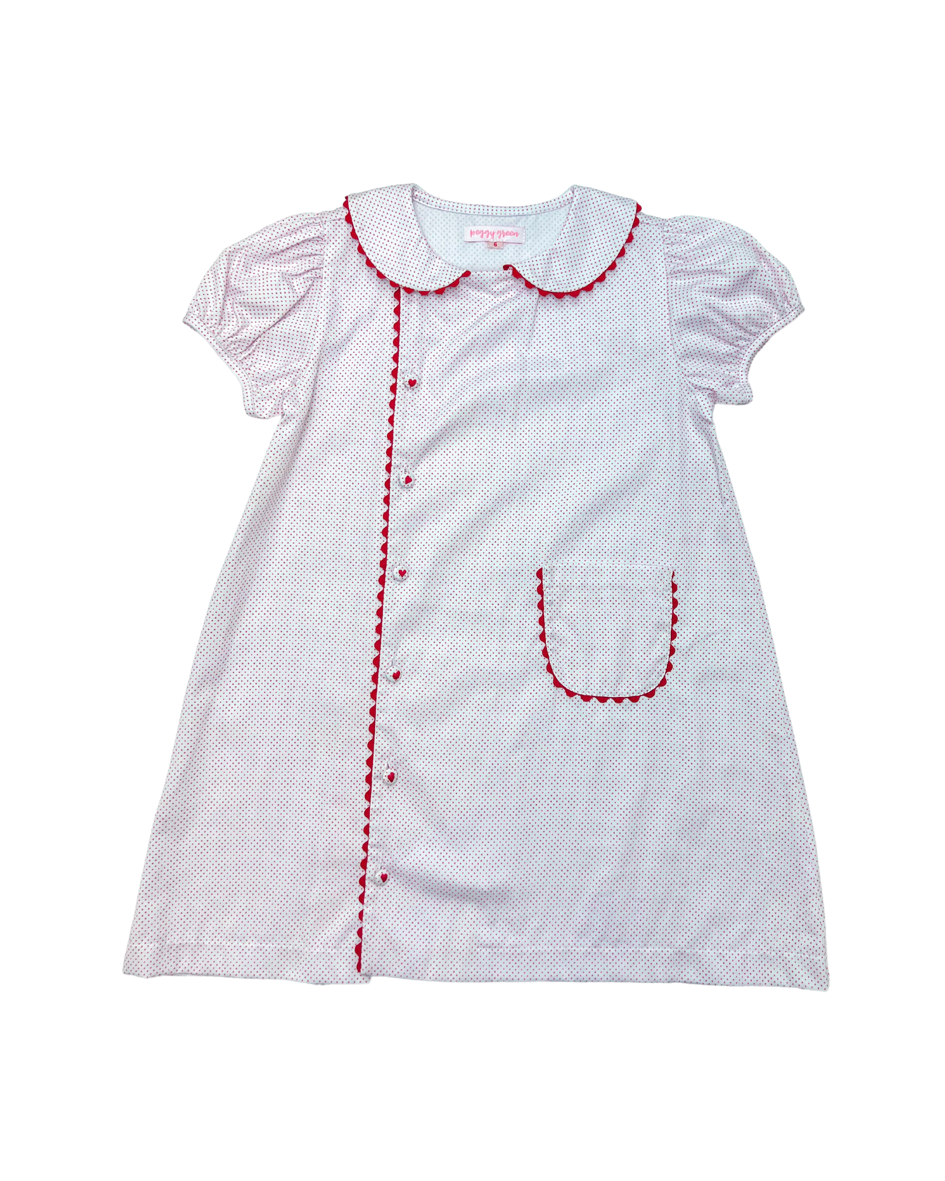 Dress Jenny Apron - Red Bitty Dot (Kid)