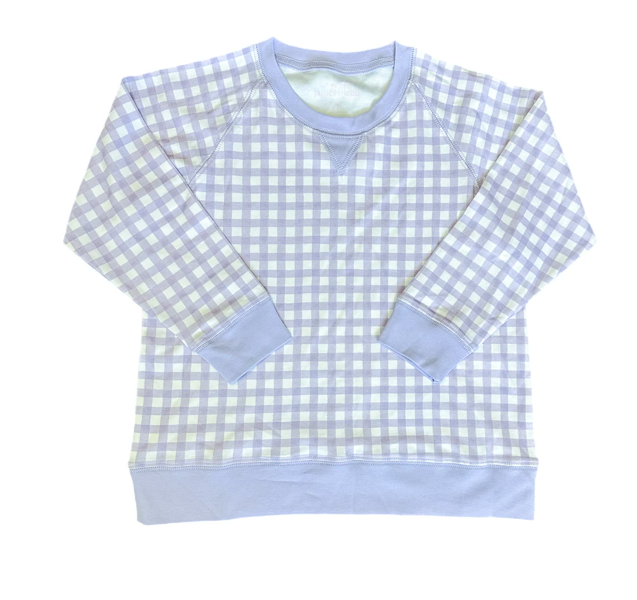 Sidney Lavender Gingham Sweatshirt (Kid)