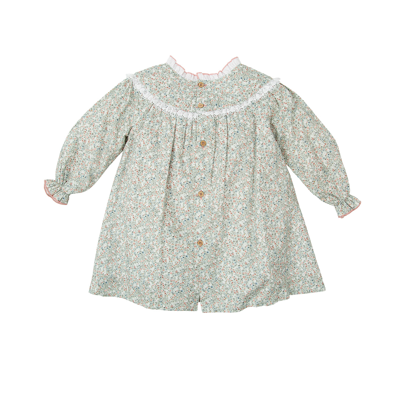 Lace Trim Floral Dress (Kid)