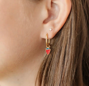 Strawberry Charm Earring