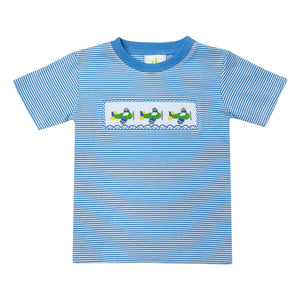 Airplane Harry's Tee Peri Stripe Knit Blue (Toddler)