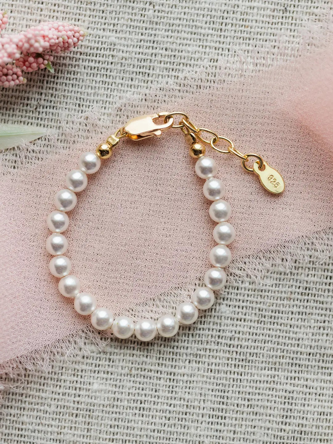 Gold-Plated Pearl Baby Bracelet 6-12Y