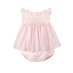 Pink Stripe Bib Diaper Set (Infant)