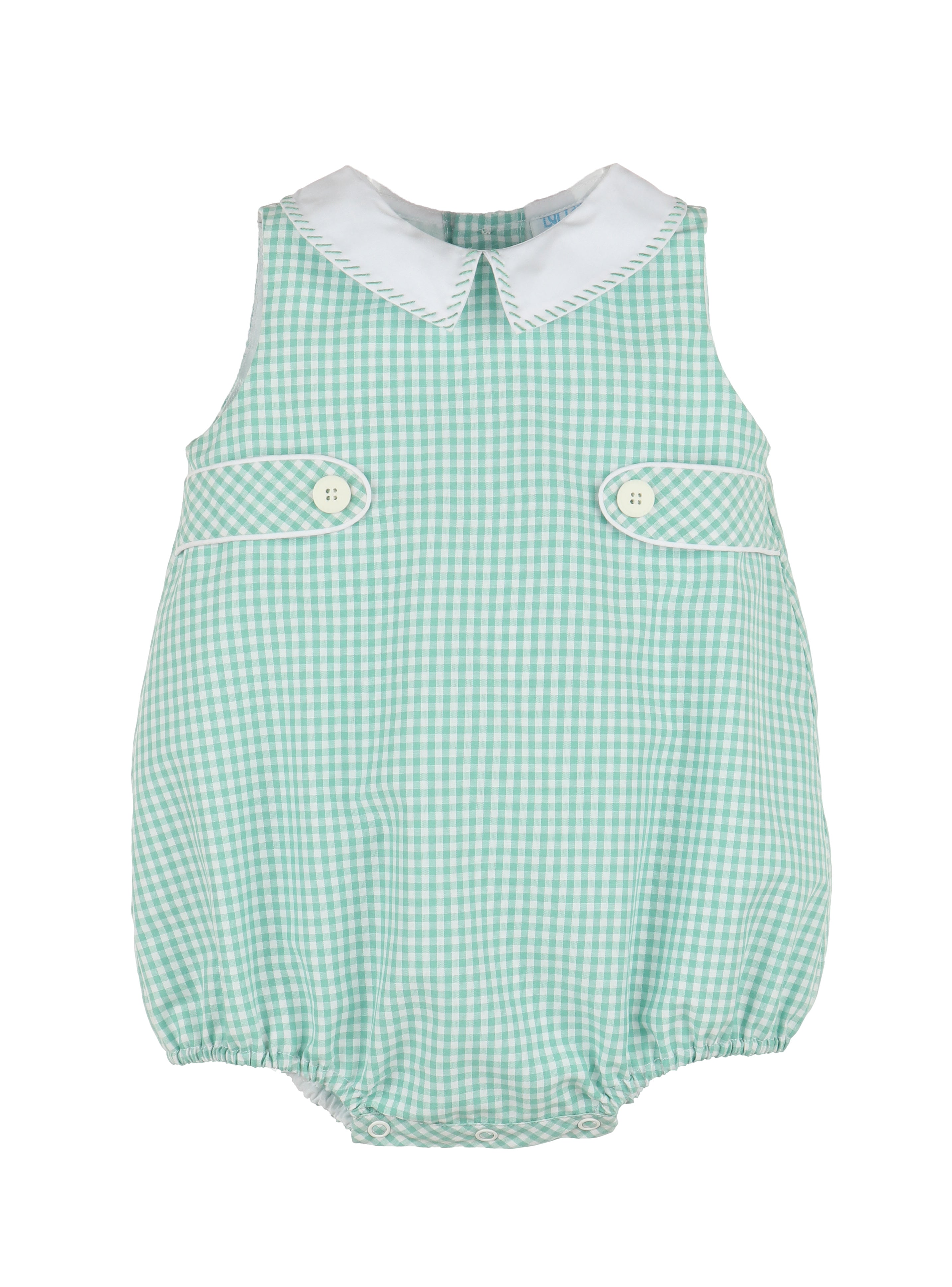 Checks Green Tab Boy Bubble (Infant)