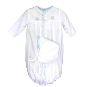 White Train Gown w/ Hat
