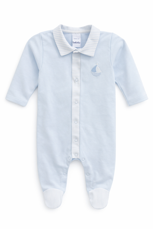 Blue Sailboat Footie