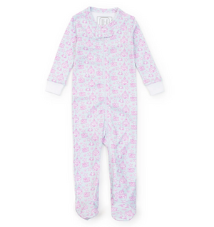 Pajama Zipper Footie Parker Sandcastles Pink (Baby)
