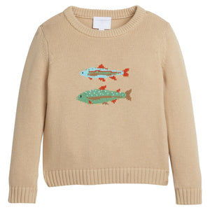 Intarsia Sweater-Football & Fish (Kid)