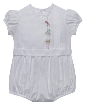 Sage Girl Christmas Emb Bubble (Infant)