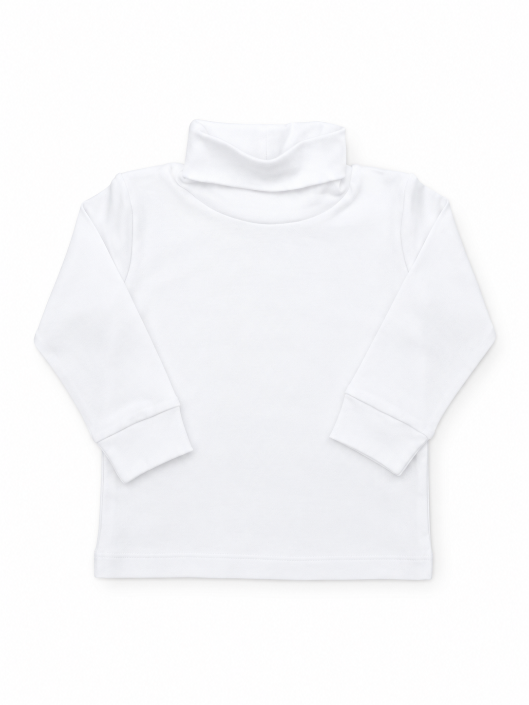 White Solid Turtleneck