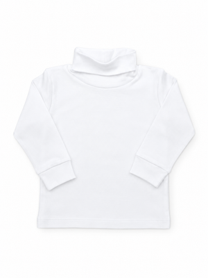 White Solid Turtleneck