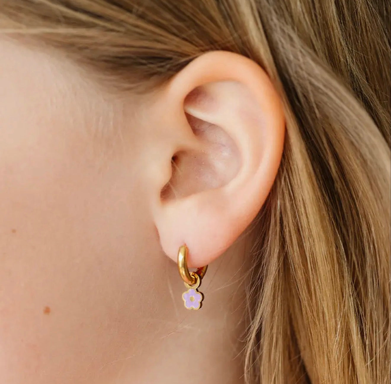 Petite Flower Charm Earrings