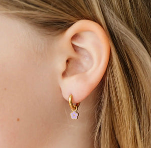 Petite Flower Charm Earrings