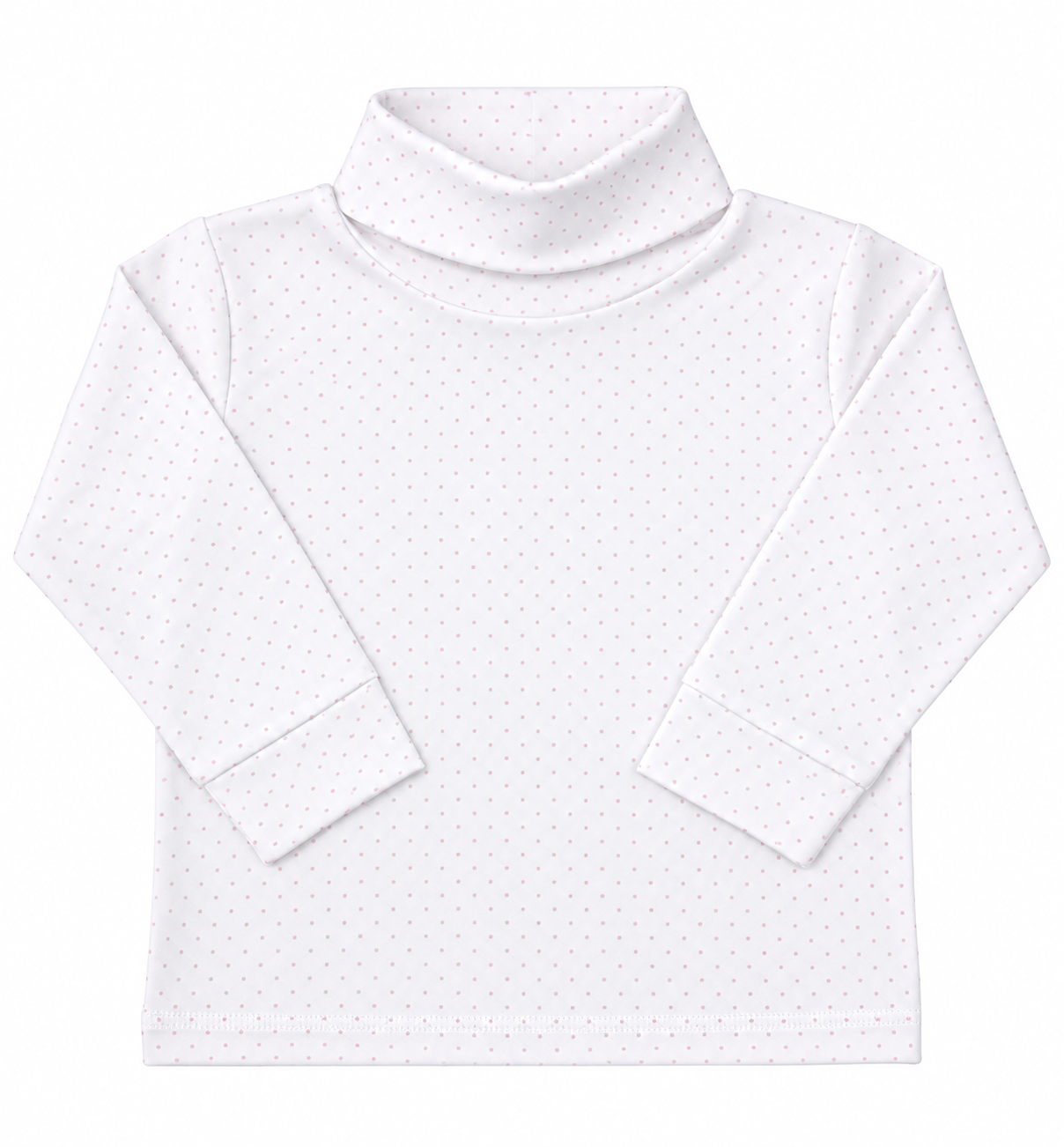 White w/ Pink Dot Turtleneck