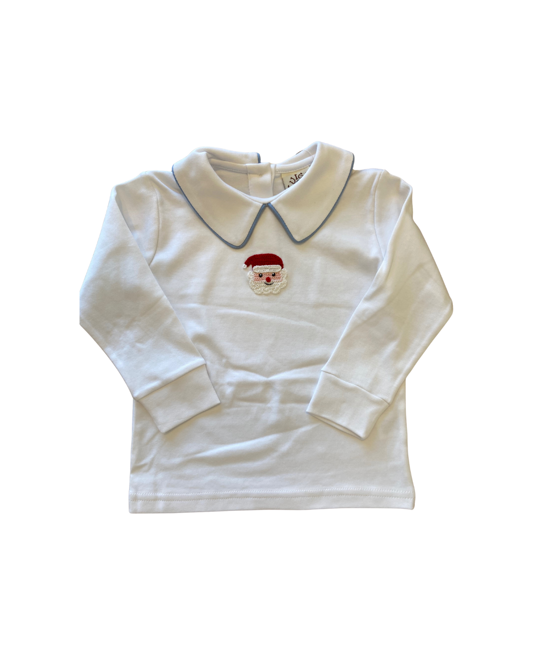 Blue Boy Crochet Santa LS Shirt (Toddler)