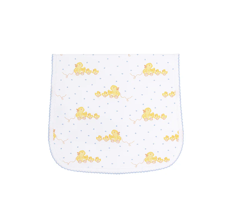 Ducks Print Burp Cloth-Pink & Blue