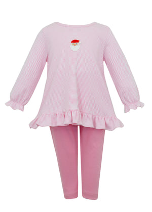 Santa Crochet Pink & White Tunic Set (Toddler)