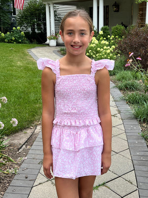 Light Pink Smocked Top