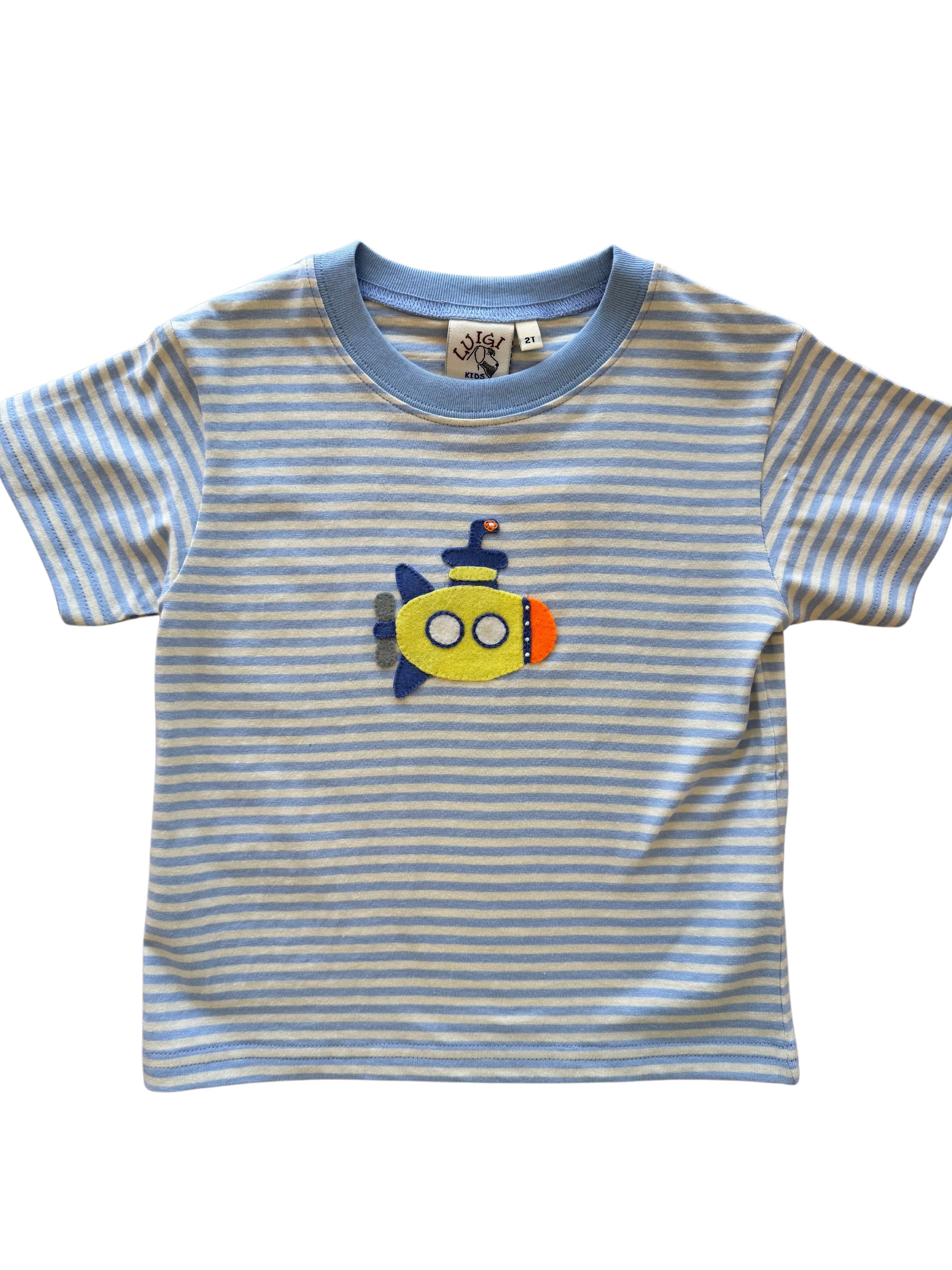 Sky Blue Stripe Submarine Top (Toddler)