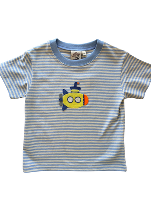 Sky Blue Stripe Submarine Top (Toddler)