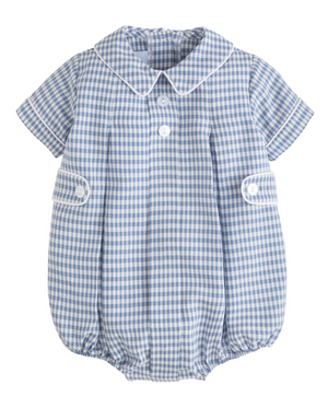 Gray Blue Gingham Davant Bubble (Toddler)