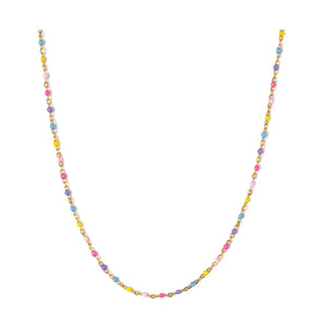 Enamel Rainbow Beaded Necklace