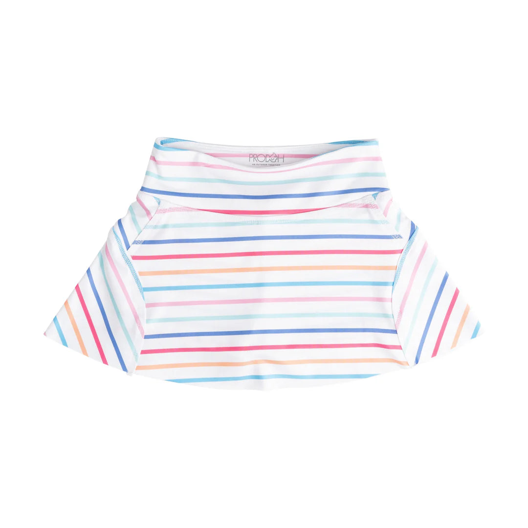 Rainbow Stripe Tennis Skort