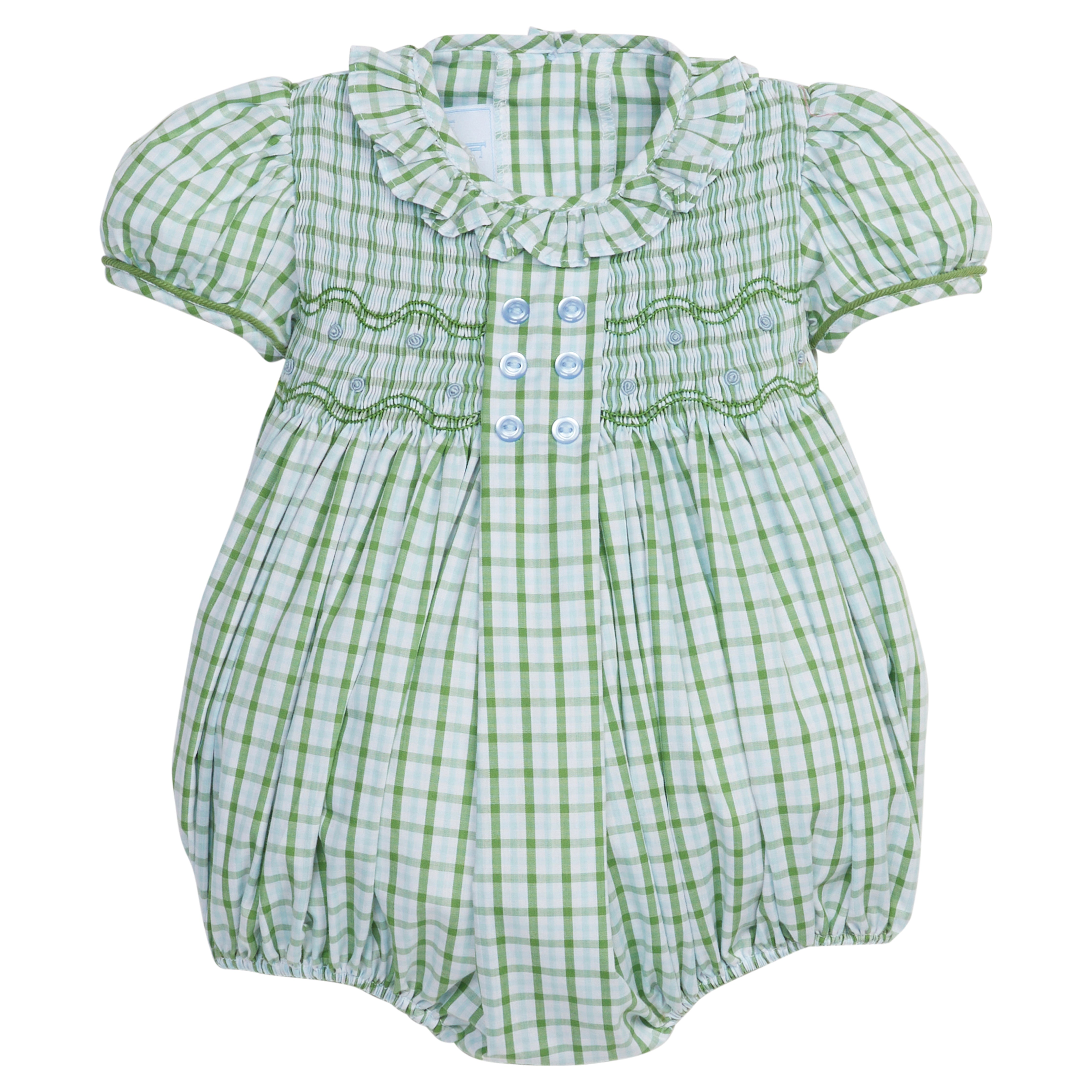 Smocked Bridget Bubble-Leland Plaid (Toddler)