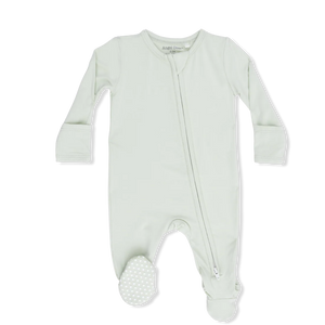 Solid Bok Choy 2 Way Zipper Footie
