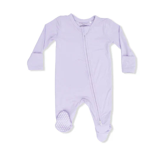 Solid Orchid Petal 2 Way Zipper Footie