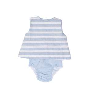 Rex Blue & White Stripe Diaper Set (Infant)