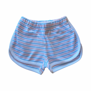 Pink/Blue Stripe Athletic Short