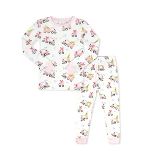 Pink North Pole Sweet Pea PJ Set (Big Kid)