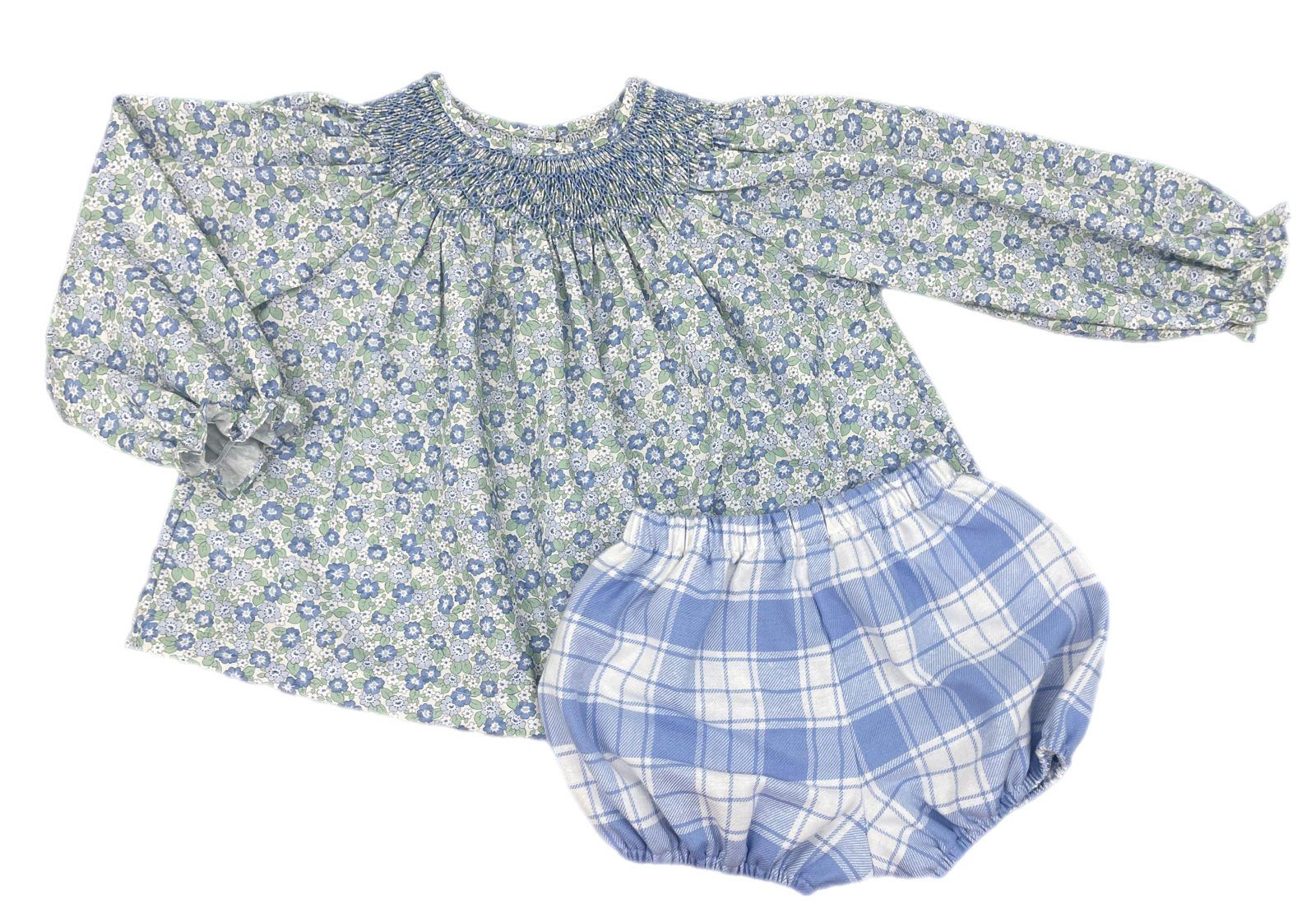 Ella Floral Emory Smocked Bloomer Set (Toddler)